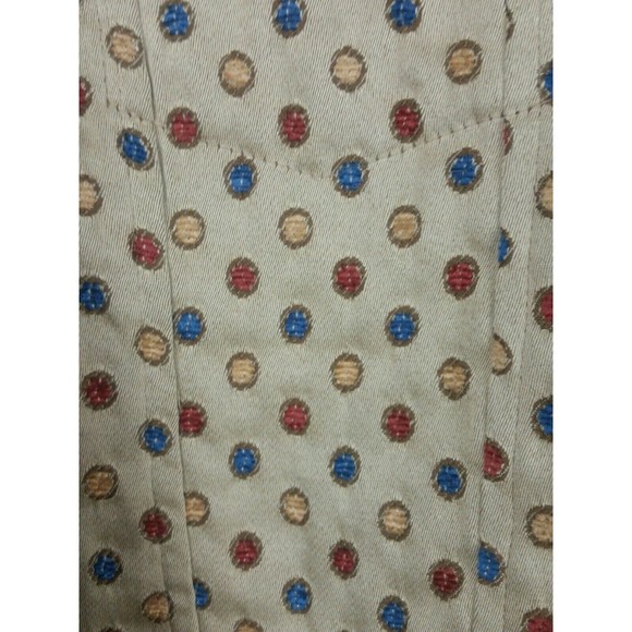 Daniel K Woman's (L)  Gold Jacket with Blue/Red/Yellow Dots-Trucker Jacket Style - Picture 4 of 9
